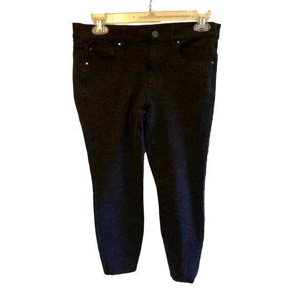 Ann Taylor Dark Grey Mid Rise Stretch Cropped Pants Rayon Nylon Size 6 - Picture 1 of 6